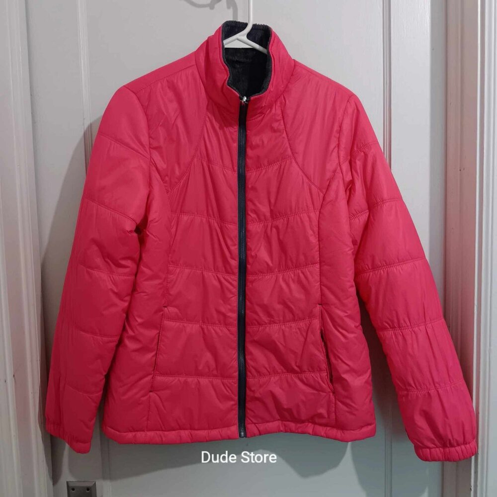 Women's Free Country Pink Puffer Jacket - Full Zipper - Size Medium *EUC*